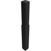 Recycling-material post | square post 140 x 140 mm | Bollards without milled groove and reflectorsColor: black